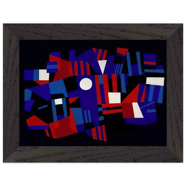 Reinhardt Red Blue Composition 1941 Premium Wooden Framed Art Print / Poster