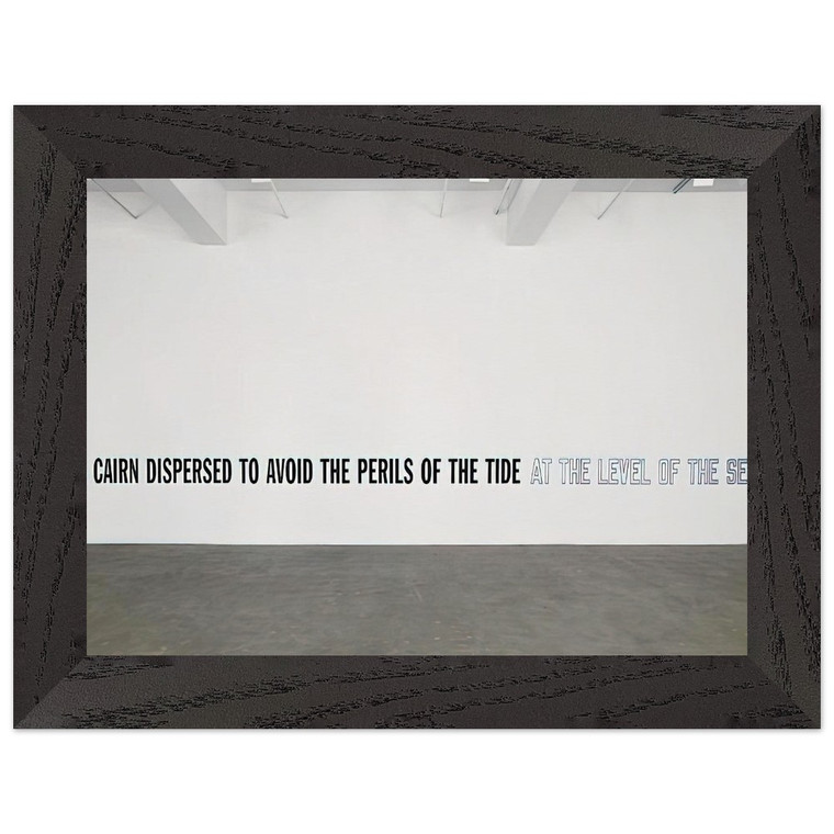 Lawrence Weiner A Cairn Dispersed Premium Wooden Framed Art Print / Poster