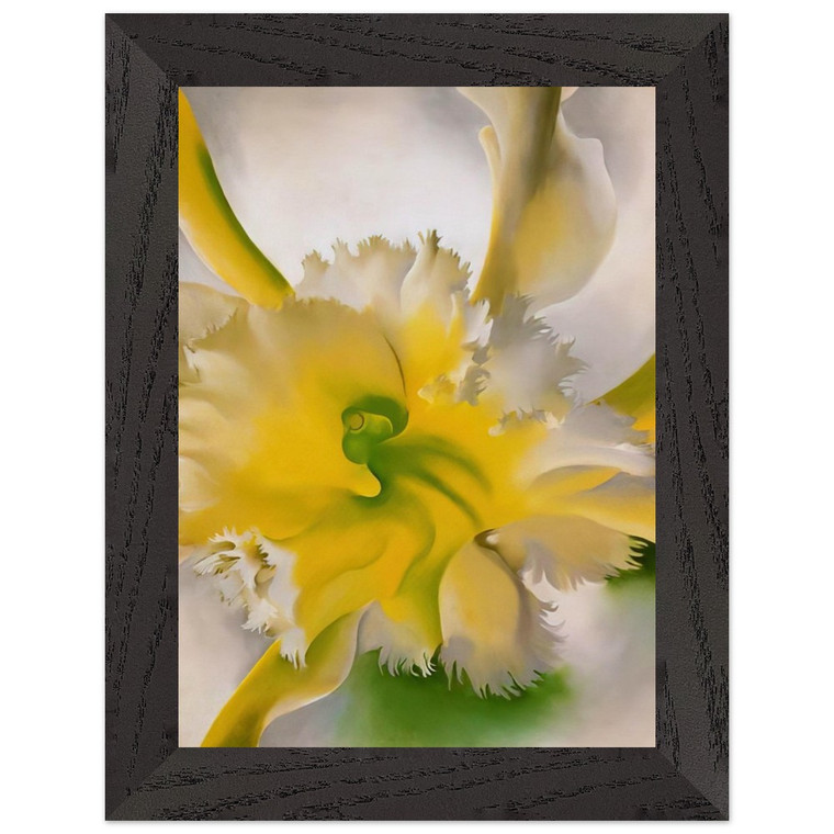 Georgia OKeeffe  An Orchid Premium Wooden Framed Art Print / Poster