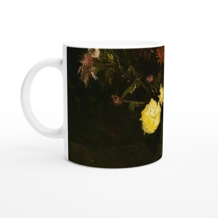 Vincent van Gogh - Basket of Carnations and Zinnias Ceramic Mug
