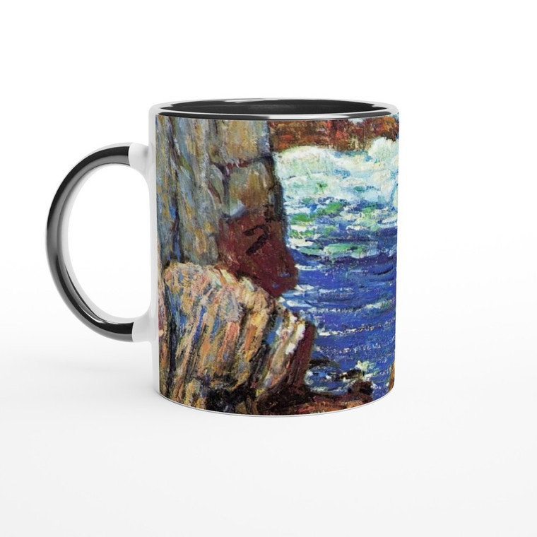 Childe Hassam - Sea Rocks Appledore Ceramic Mug with Color Inside