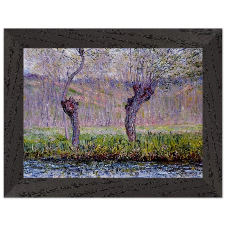 claude monet  Willows in Springtime Premium Wooden Framed Art Print / Poster