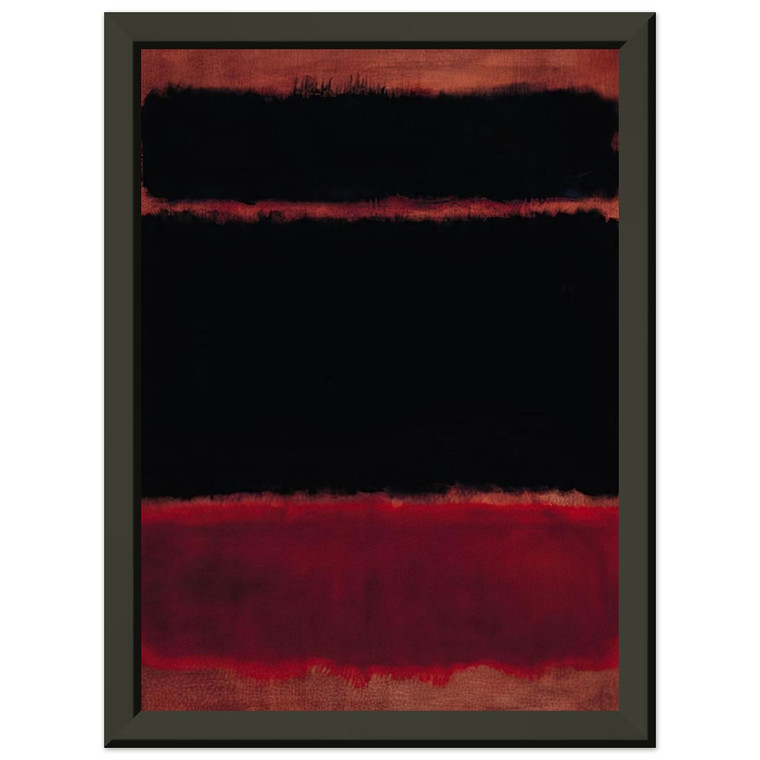 Mark Rothko  Black in Deep Red  1957 Premium Metal Framed Art Print / Poster