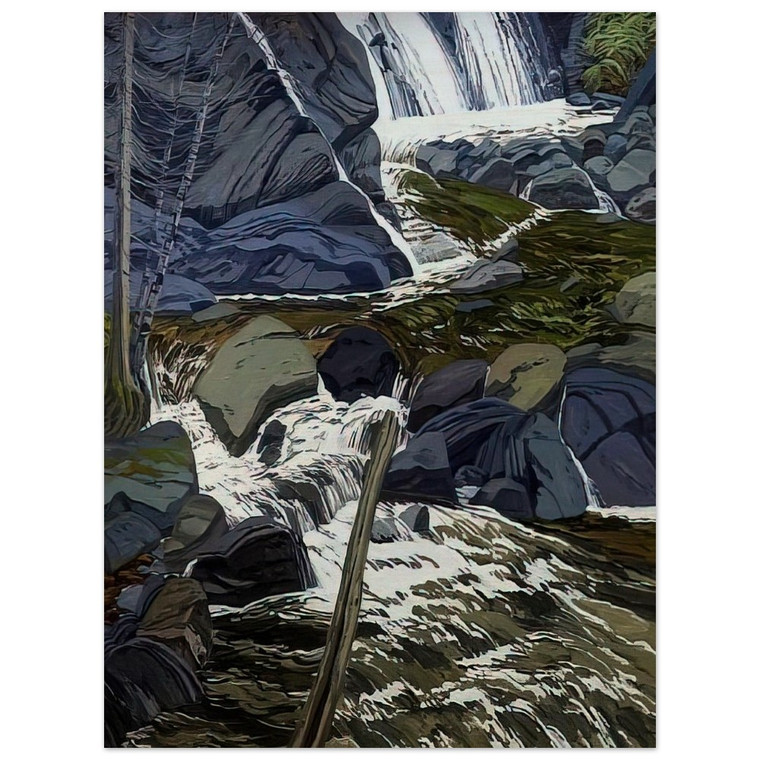 Neil Welliver  Base of Falls  1989 Wood Print