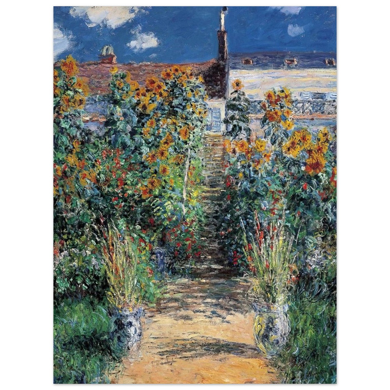claude monet  The Garden at Vetheuil Aluminum Print