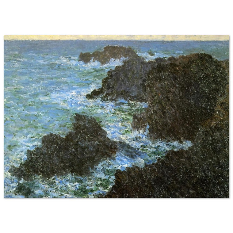 claude monet  The rocks of BelleIle Fine Art Poster / Art Print