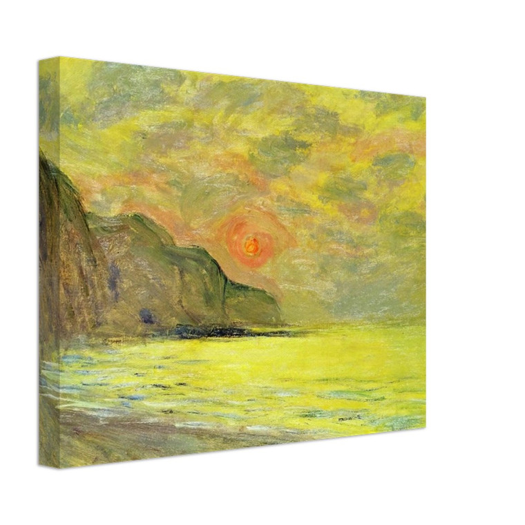 claude monet  Sunset Foggy Weather Pourville Canvas