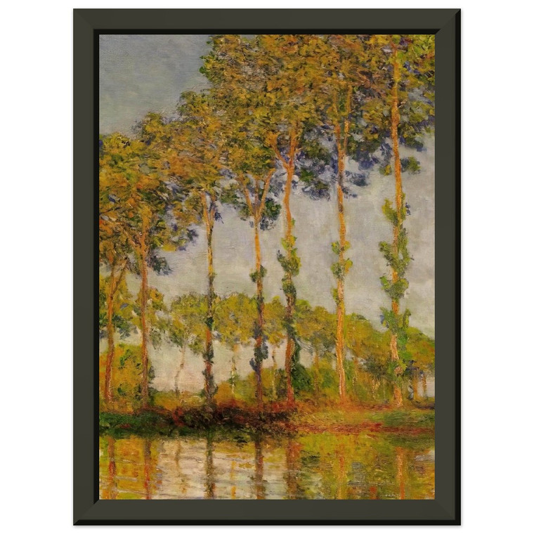 claude monet  Poplars Row in Autumn Premium Metal Framed Art Print / Poster