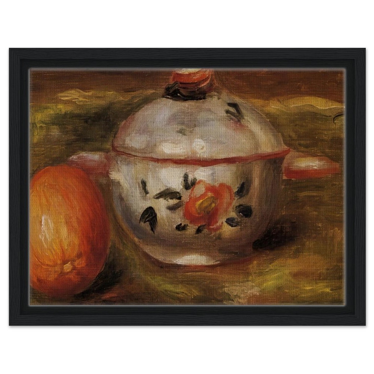 PierreAuguste Renoir  Still Life with Orange and Sugar Bowl Framed Canvas