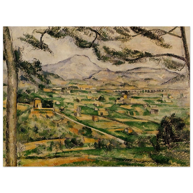 Paul Cezanne  Mont SainteVictoire with Large Pine Wood Print