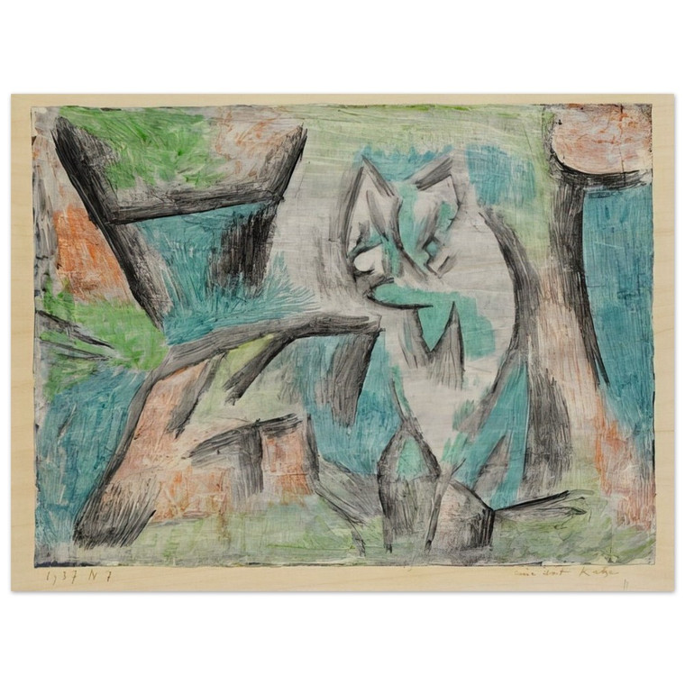 Paul Klee  A KIND OF CAT 1937 Wood Print