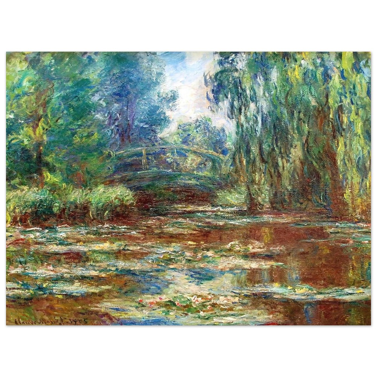 claude monet  Water Lily Pond and Bridge Aluminum Print