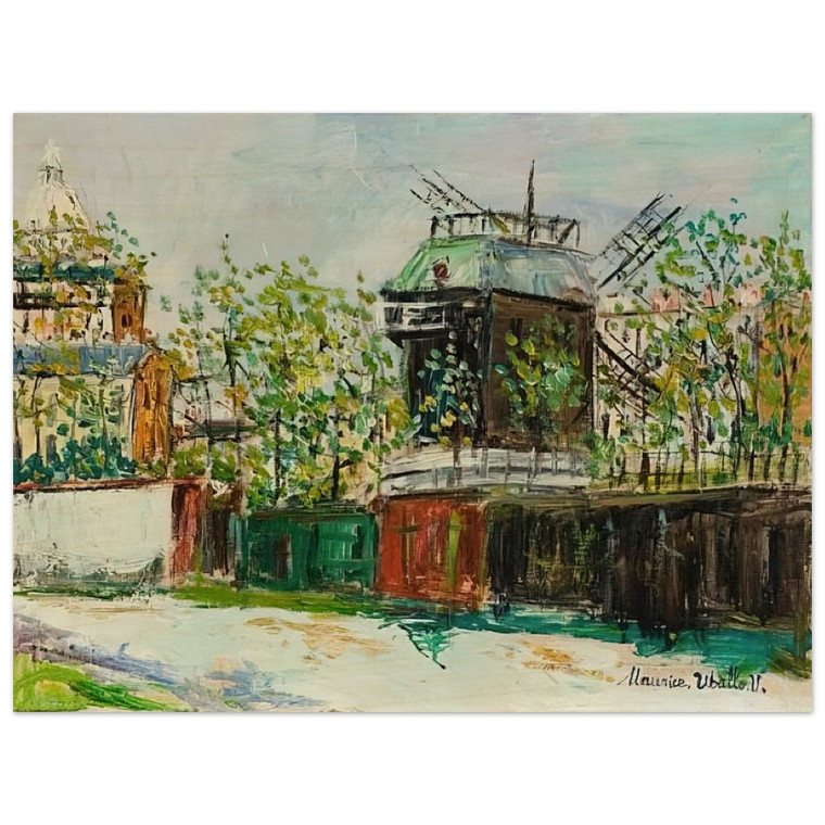 Maurice Utrillo  MOULIN DE LA GALETTE 4 Wood Print