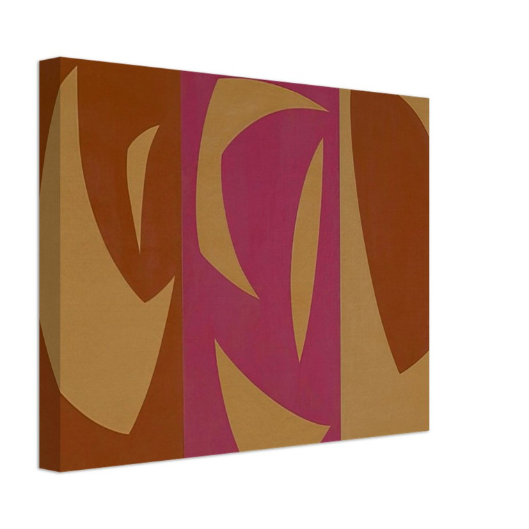 Fernand Leduc  Triptyque ocrevioletrouge Canvas