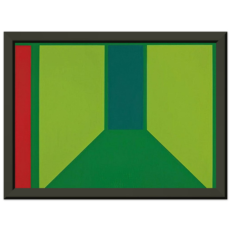 Karl Benjamin  Corridor  1960 Premium Metal Framed Art Print / Poster