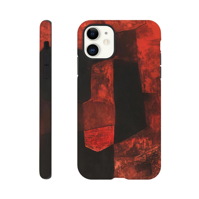 Serge Poliakoff - Composition brune et rouge - 1964 Tough case