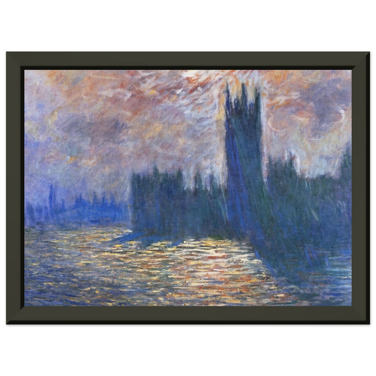 claude monet Parliament Reflections on the Thames Metal Framed Art Print