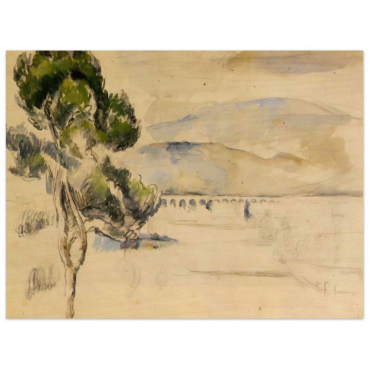 Paul Cezanne  Pine Tree in the Arc Valley Wood Print