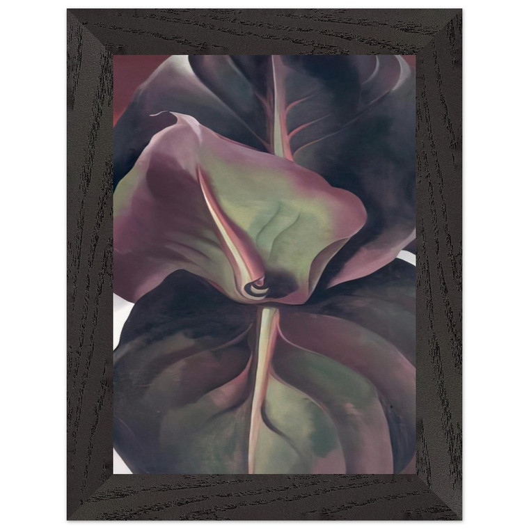 Georgia OKeeffe  Canna Leaves Premium Wooden Framed Art Print / Poster