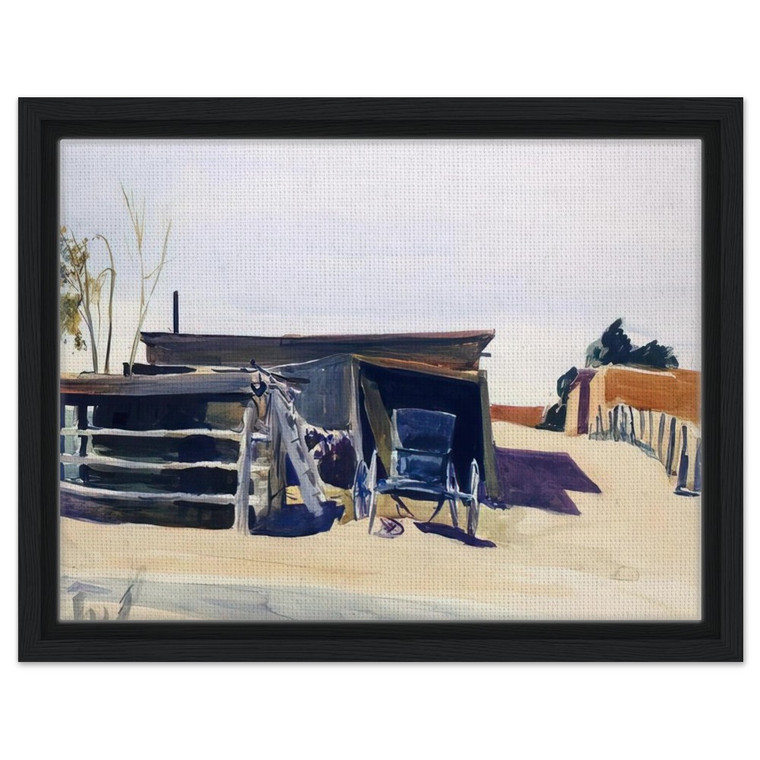 Edward Hopper  Adobes and Shed New Mexico Framed Canvas