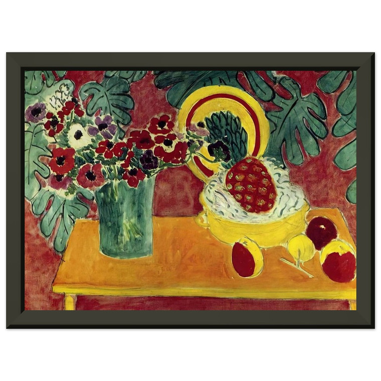 Henri Matisse PINEAPPLE ANEMONES 1940 Premium Metal Framed Art Print / Poster