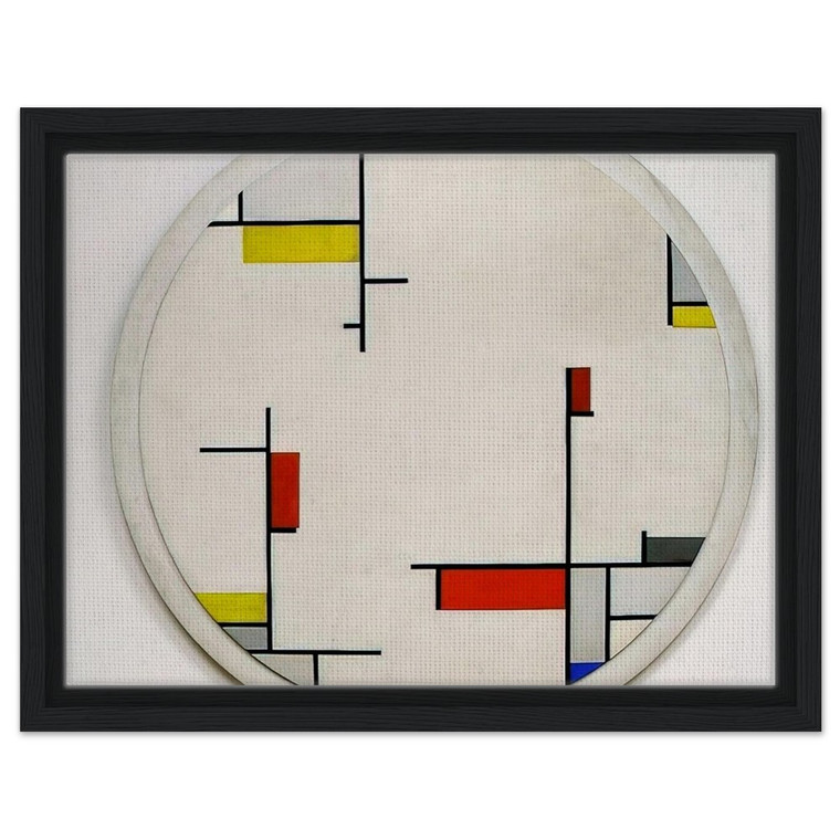 Fritz Glarner  Relational Painting Tondo 1  1944 Framed Canvas