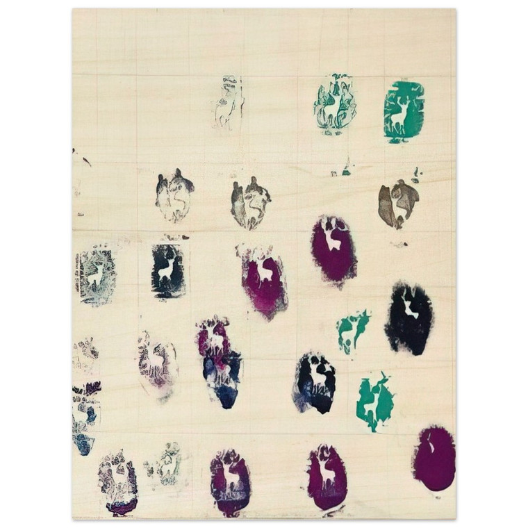 Alighiero Boetti  UNTITLED STAMBECCHI 1981 Wood Print