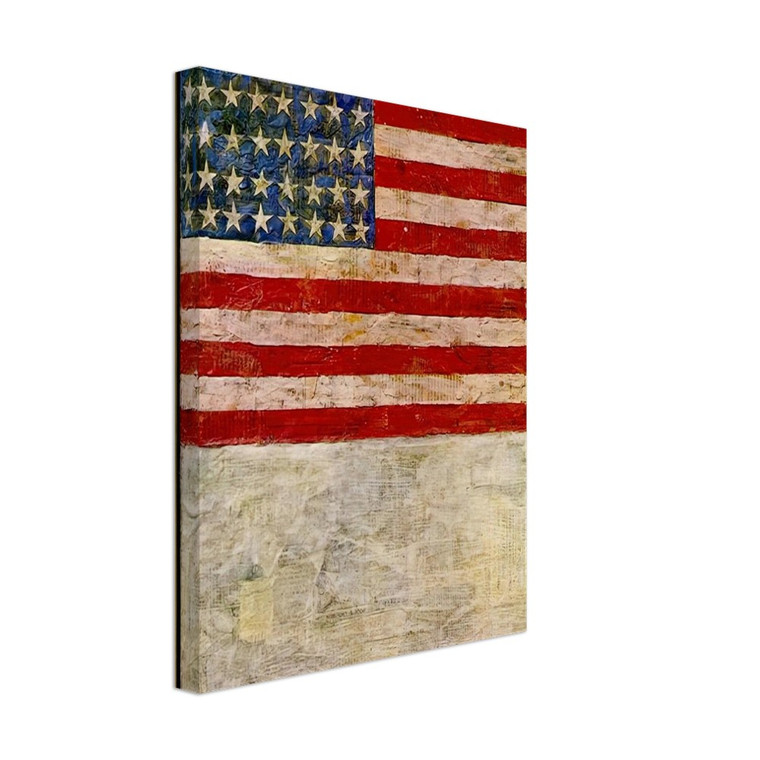 Jasper Johns  FLAG ABOVE WHITE Canvas