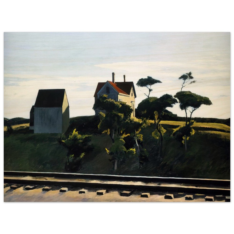 Edward Hopper  New York New Haven and Hartford Wood Print