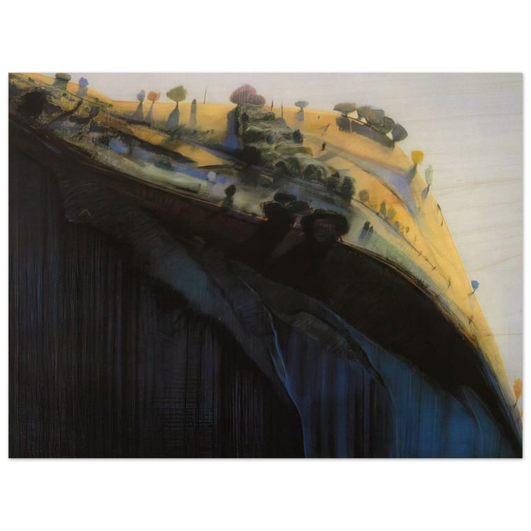 Wayne Thiebaud  Coloma Ridge  1968 Wood Print