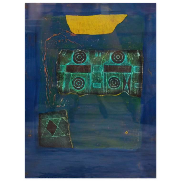 Hiroyuki Tajima  The Decorated Tomb of Ancient Japan B  1969 Wood Print