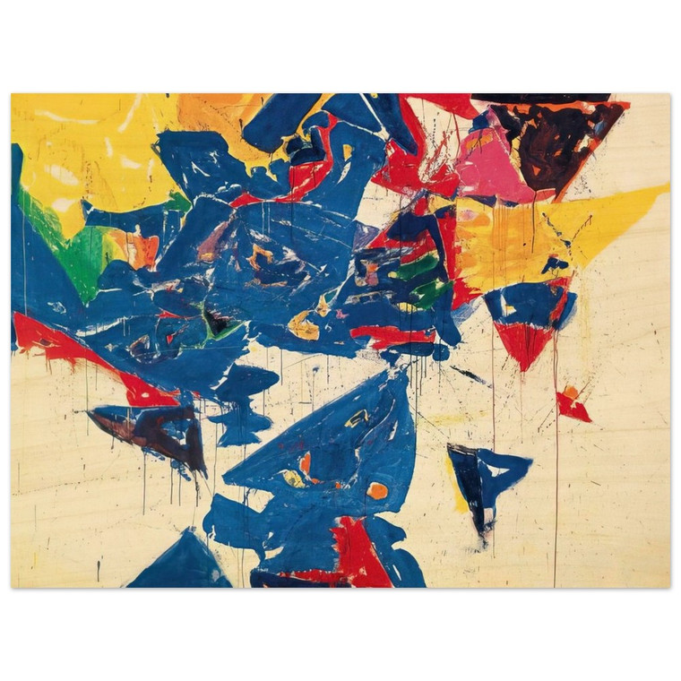 Sam Francis  Middle Blue III Wood Print