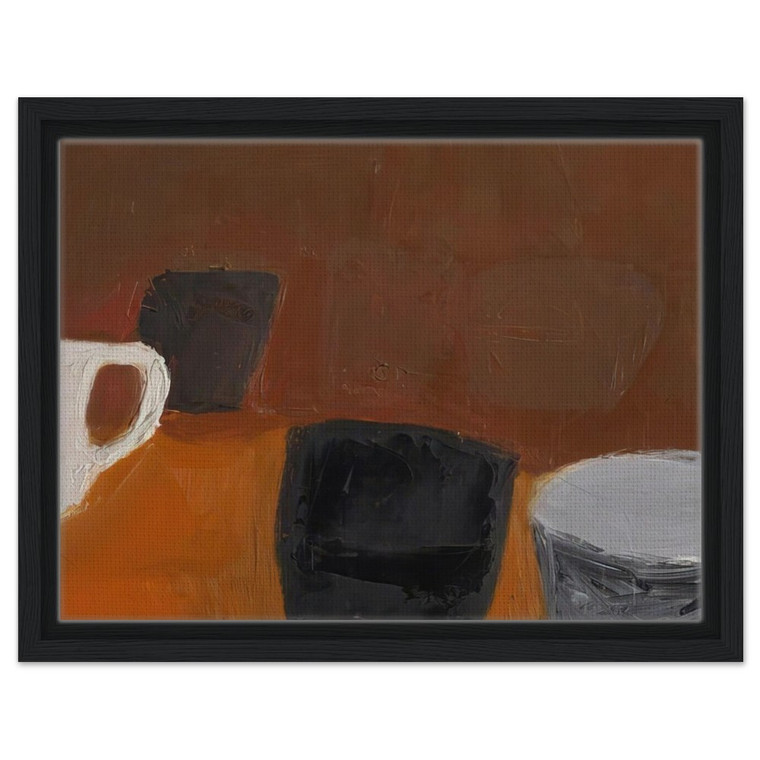 William Scott  Still Life with White Mug  1957 Framed Canvas
