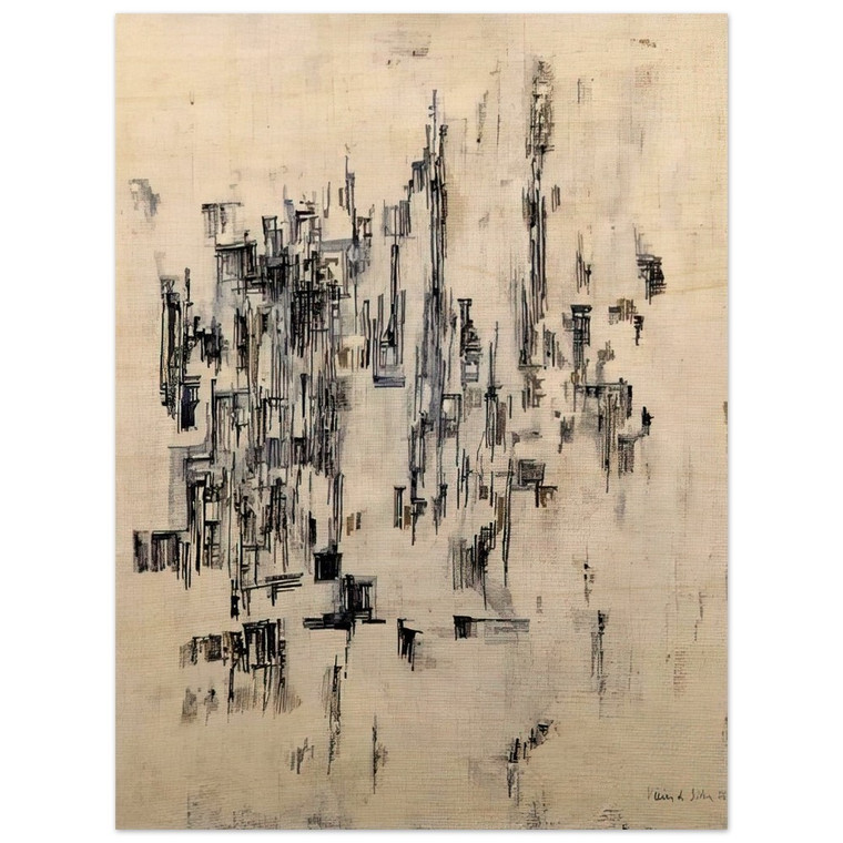 Maria Helena Vieira da Silva  La rue  1956 Wood Print