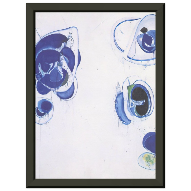 Sam Francis  Blue Balls VII Premium Metal Framed Art Print / Poster