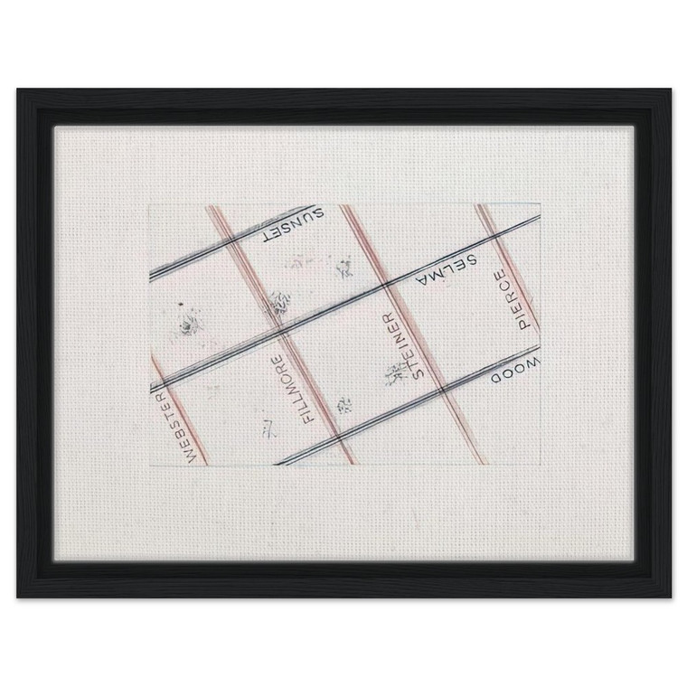 Edward Ruscha  PIERCE FROM LOS FRANCISCO SAN ANGELES PORTFOLIO Framed Canvas