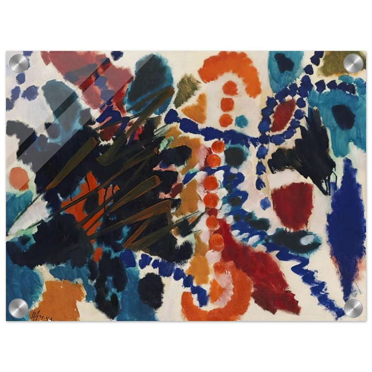 Ernst Wilhelm Nay  Von Goldfarben und Blau  1953 Acrylic Print