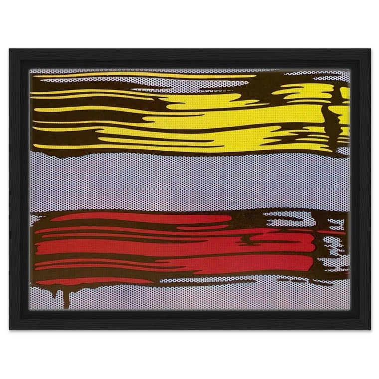 Roy Lichtenstein  YELLOW AND RED BRUSHSTROKES 1966 Framed Canvas