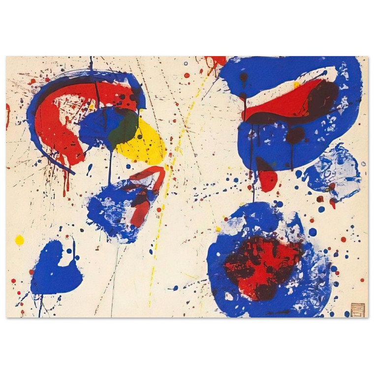 Sam Francis  Hurrah for the Red White and Blue Fine Art Poster / Art Print