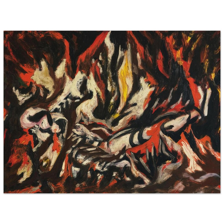 Jackson Pollock  THE FLAME 1938 Aluminum Print