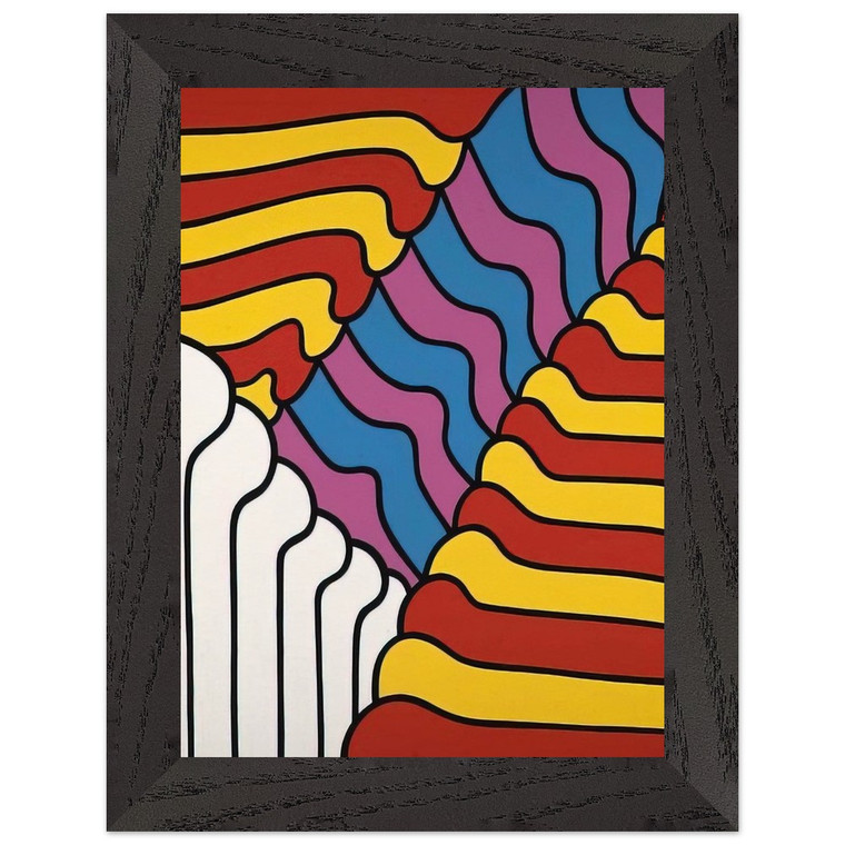 Nicholas Krushenick  Untitled  1965 N10 Premium Wooden Framed Art Print / Poster