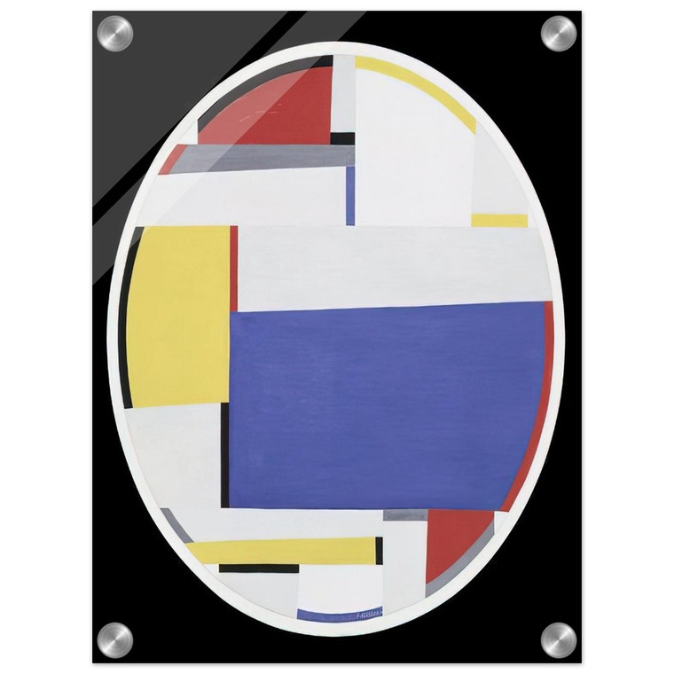 Fritz Glarner  Relational Painting Tondo 40  1956 Acrylic Print