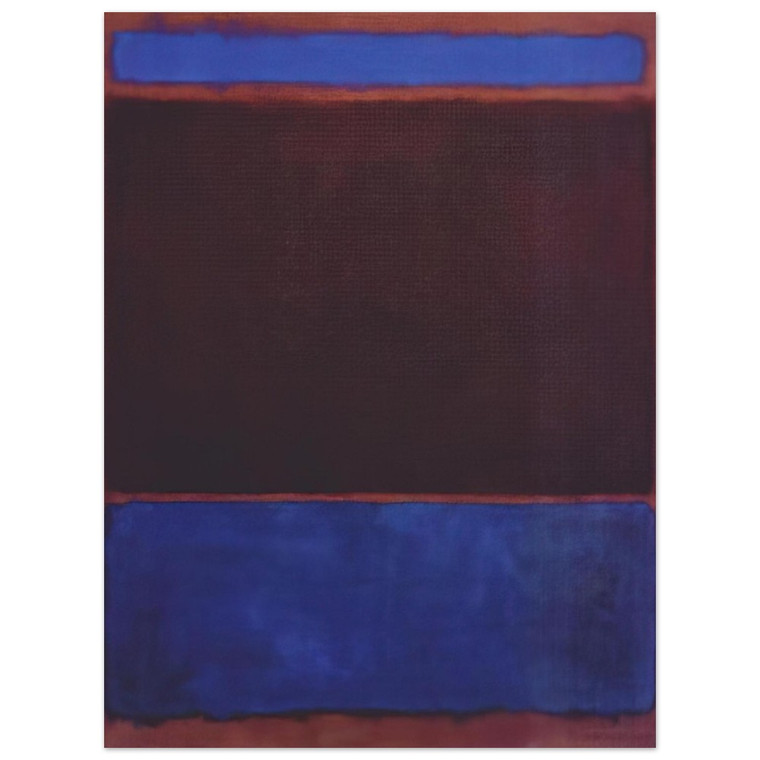 Mark Rothko  No 3 Bright Blue Brown Dark Blue on Wine  1962 Aluminum Print