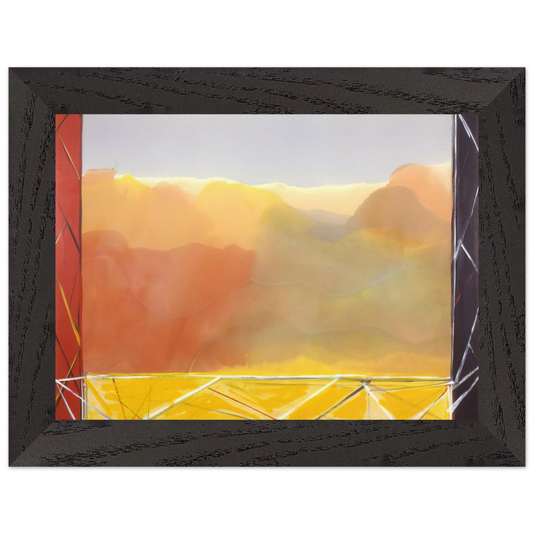 Ronnie Landfield The Yellow Bridge 1988 Premium Wooden Framed Art Print / Poster