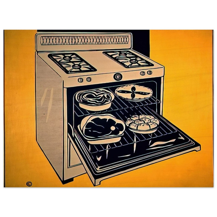 Roy Lichtenstein  KITCHEN RANGE 1962 Wood Print