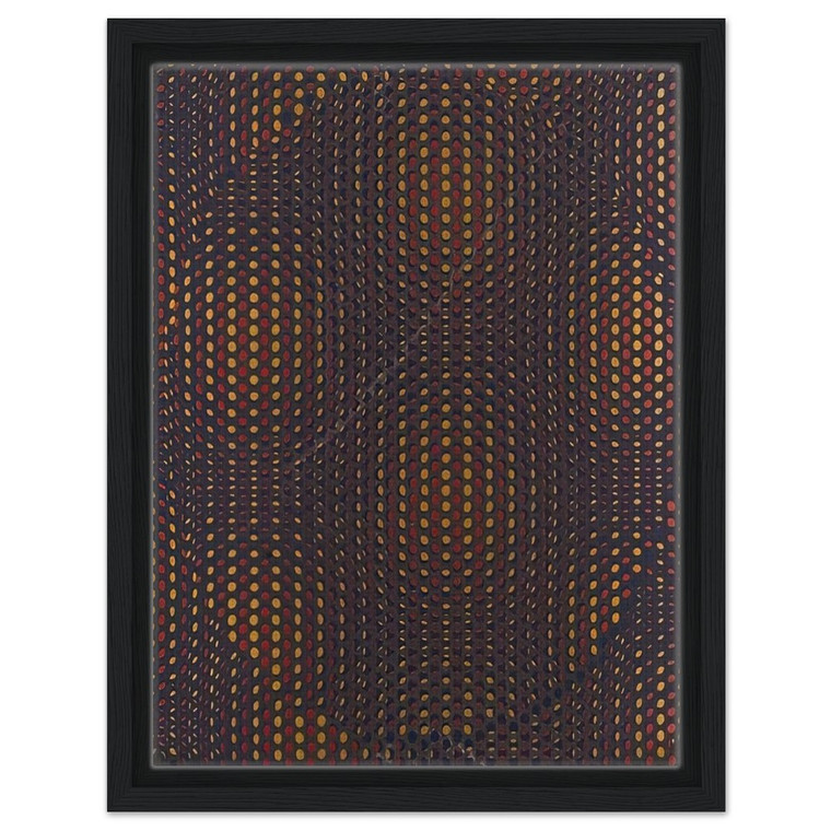 Antonio Asis  Circulo rojo y amarillo  1970 Framed Canvas