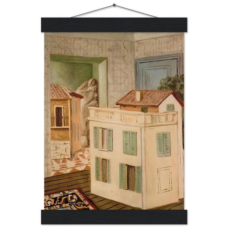 De Chirico THE HOUSE IN THE HOUSE Museum-Quality Matte Paper Poster with Hanger