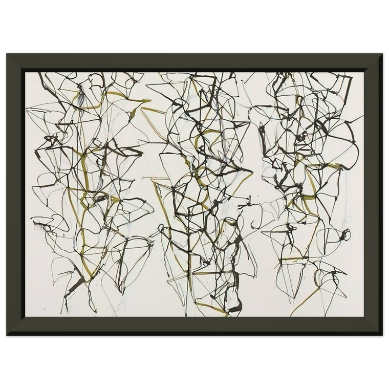 Brice Marden  Untitled with Green  1989 Premium Metal Framed Art Print / Poster