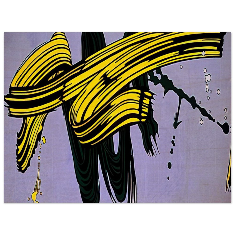 Roy Lichtenstein  YELLOW AND GREEN BRUSHSTROKES 1966 Wood Print