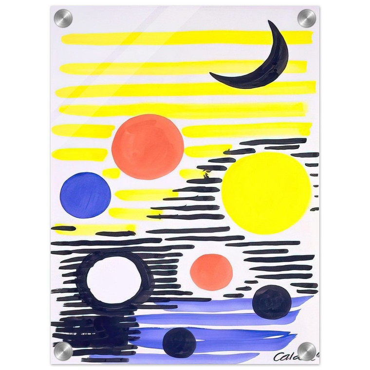 Alexander Calder  7 CIRCLES ABSTRACT 1966 Acrylic Print